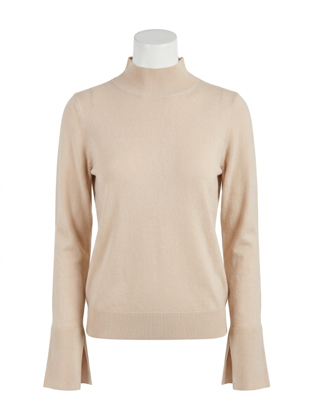NEW SIX/FIFTY justine turtleneck novelty cuff sweater in taupe
